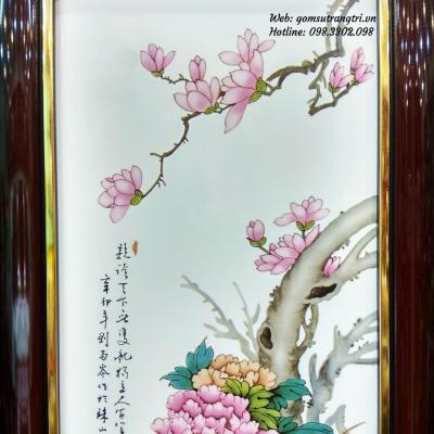 Tranh Sứ Tứ Quý Mã TL018